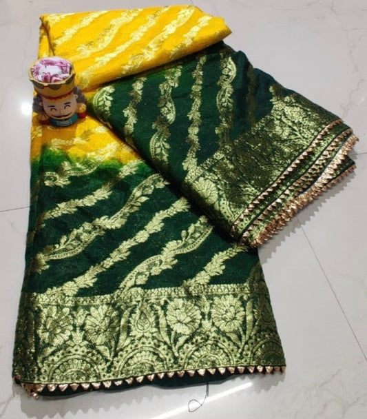 Beautiful designer banasari silk saree