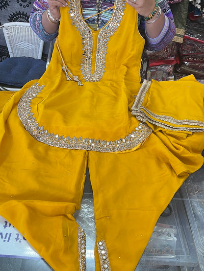 Beautiful designer dhoti patiala suit