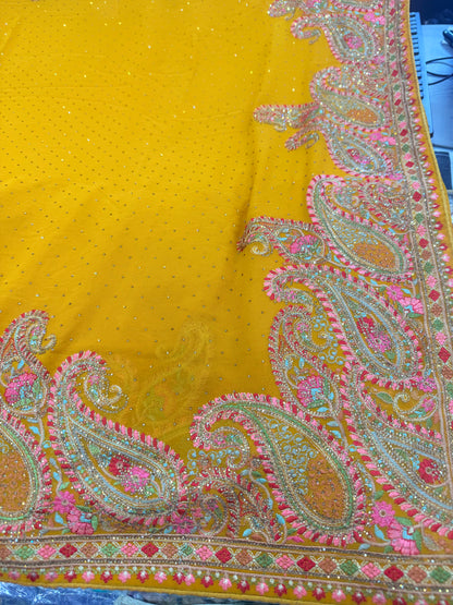 Beautiful designer Kashmiri embroidered saree