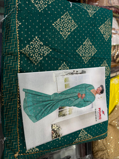 Beautiful designer geogrette saree