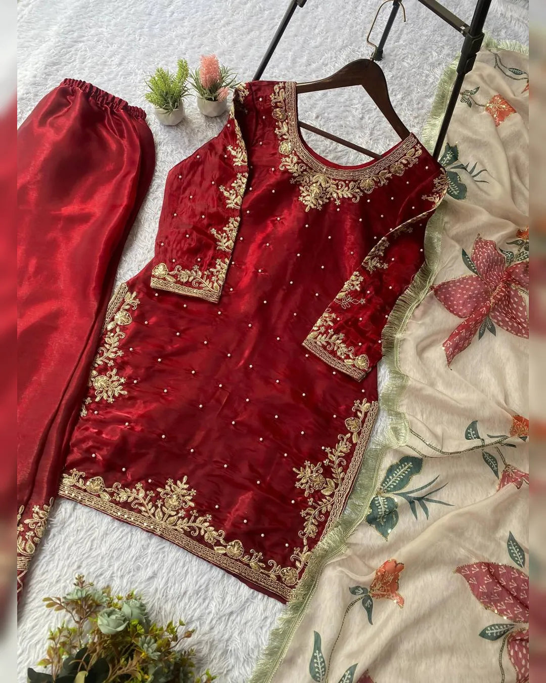 Beautiful designer plazo suit