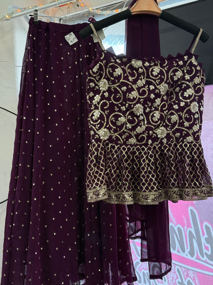 Beautiful designer indo western style lengha choli