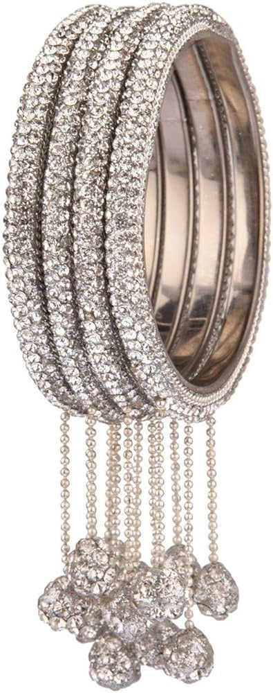 Beautiful designer bangles set with hangings