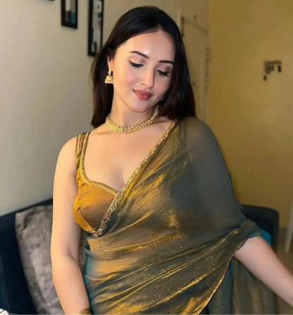 Beautiful designer Jimmy Choo silk saree