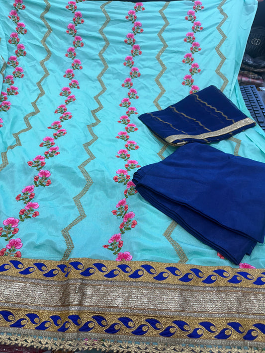 Beautiful designer unstitched punjabi patiala suit