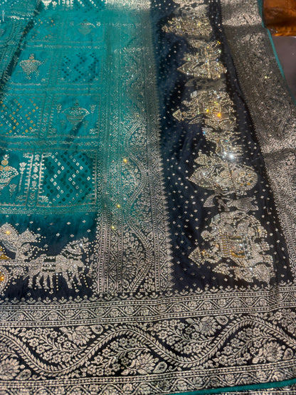 Beautiful designer pure silk saree