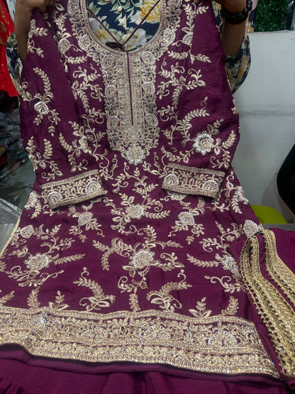 Beautiful designer sharara suit