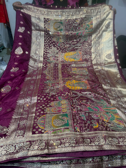 Beautiful designer pure silk saree