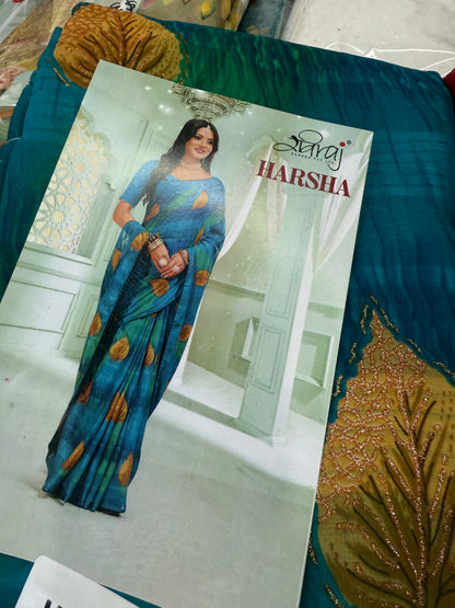 Beautiful designer geogrette saree