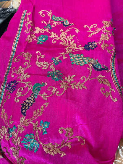 Beautiful designer silk saree with border