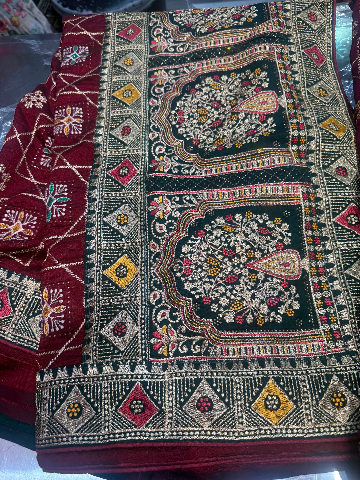 Beautiful designer fully embroidery saree