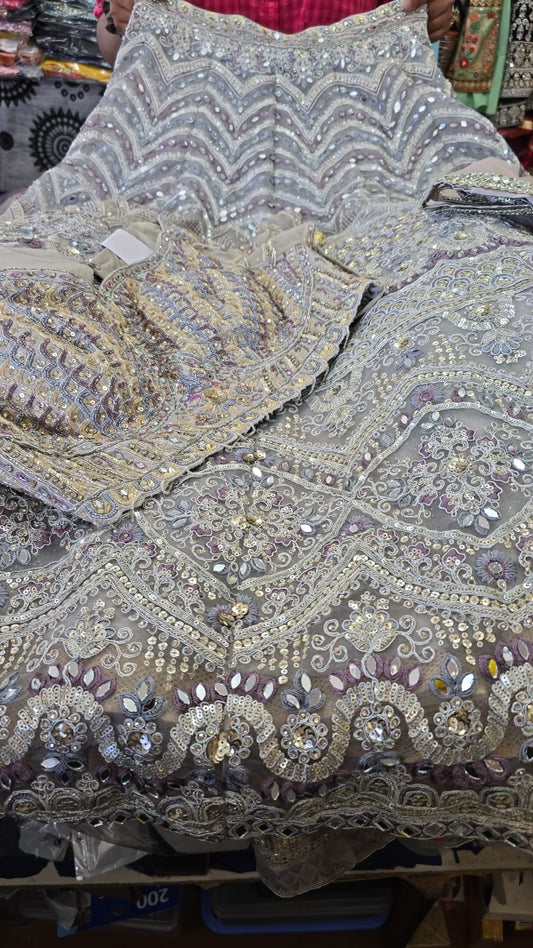 Beautiful designer heavily embroidery lengha choli