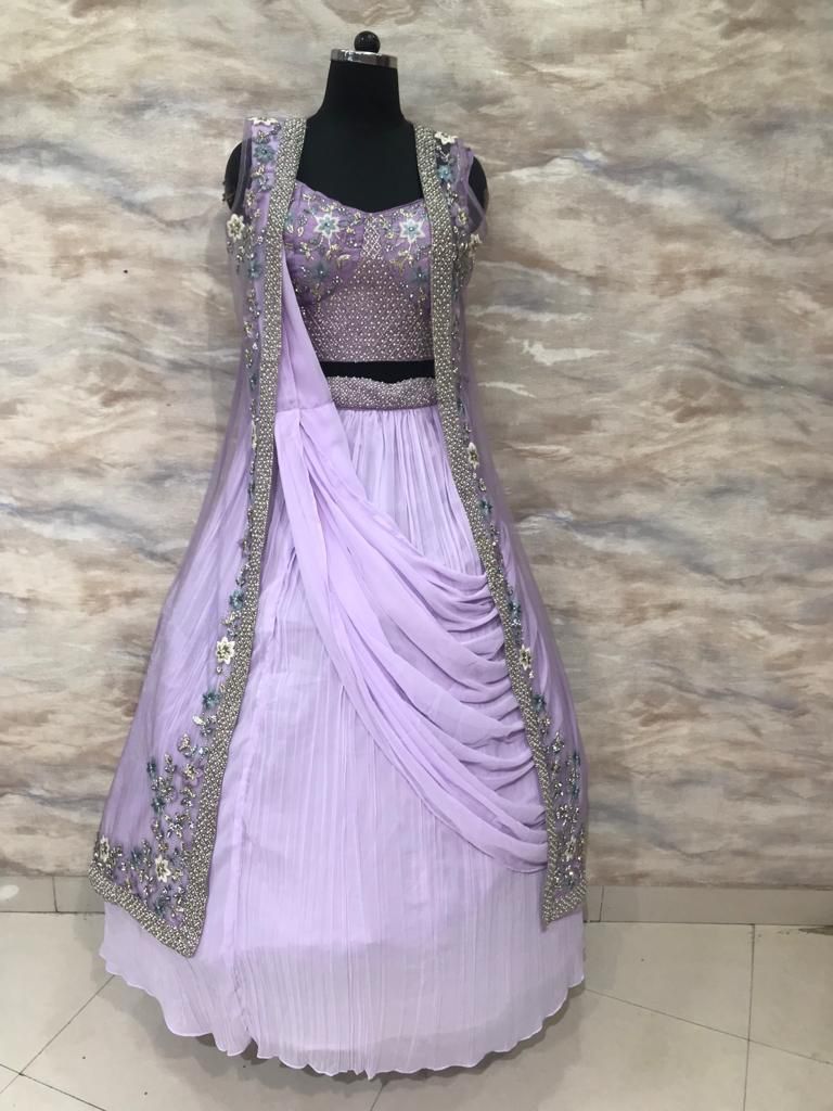 Beautiful designer readymade lengha saree