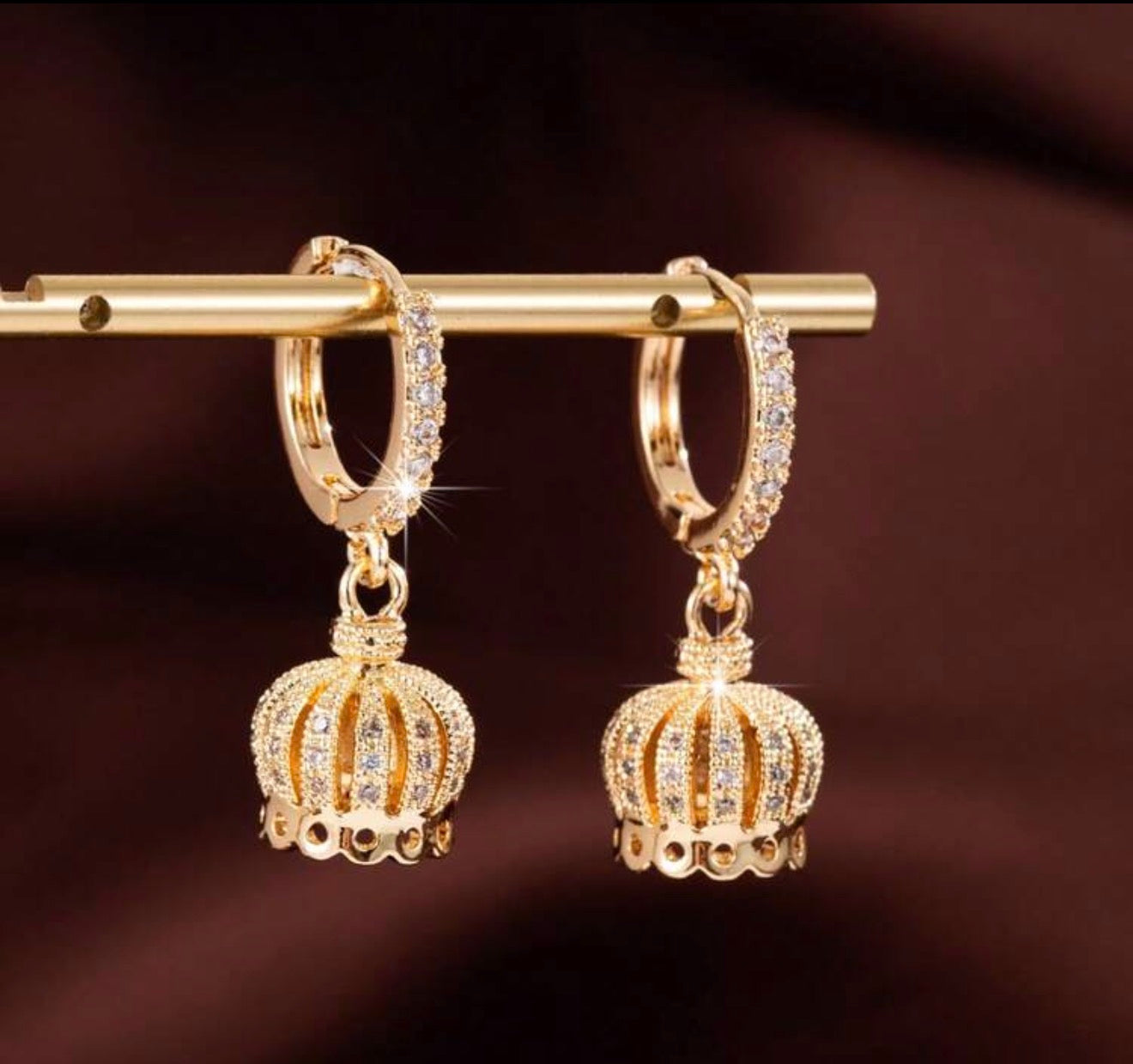 Beautiful designer small American Daimond jhumki