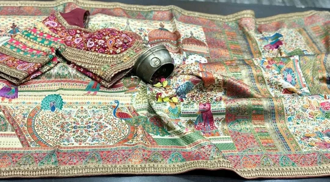 Beautiful designer Pure Kanni Silk Woven Sarees with Ready Blouse and Sabysachi Border