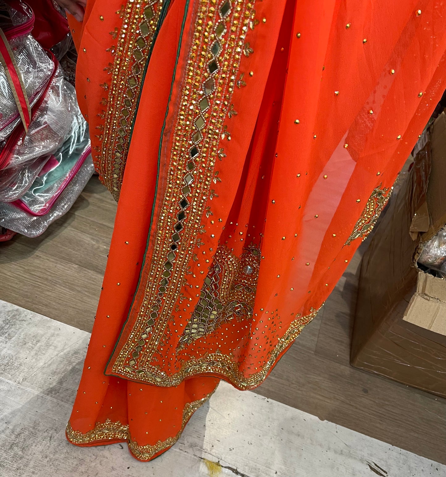 Beautiful designer fully embroidery saree