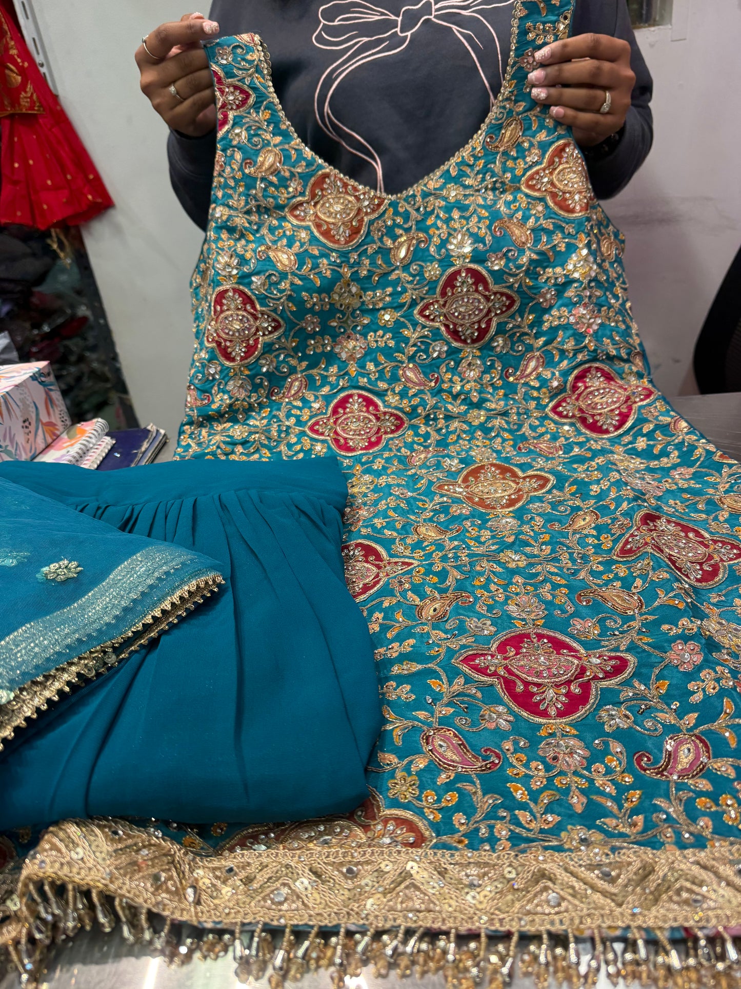 Beautiful designer sharara suit