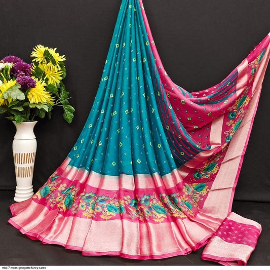 Beautiful designer geogrette floral saree