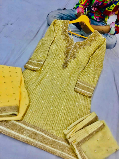 Beautiful designer skirt pant plazo suit