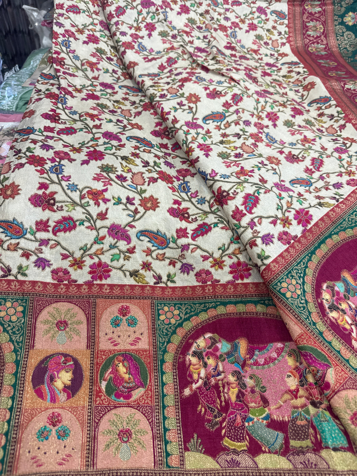 Beautiful designer pure silk saree