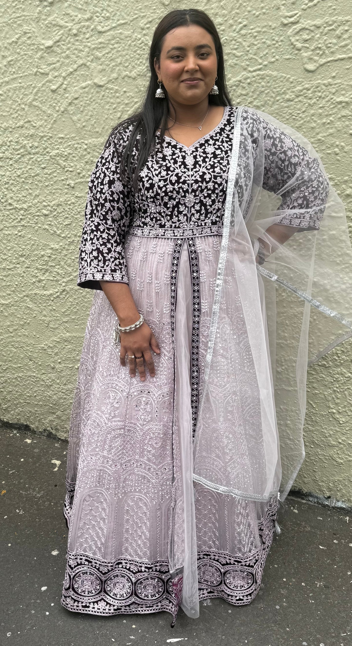 Beautiful designer long top lengha