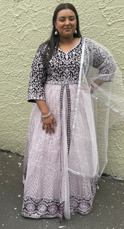 Beautiful designer long top lengha