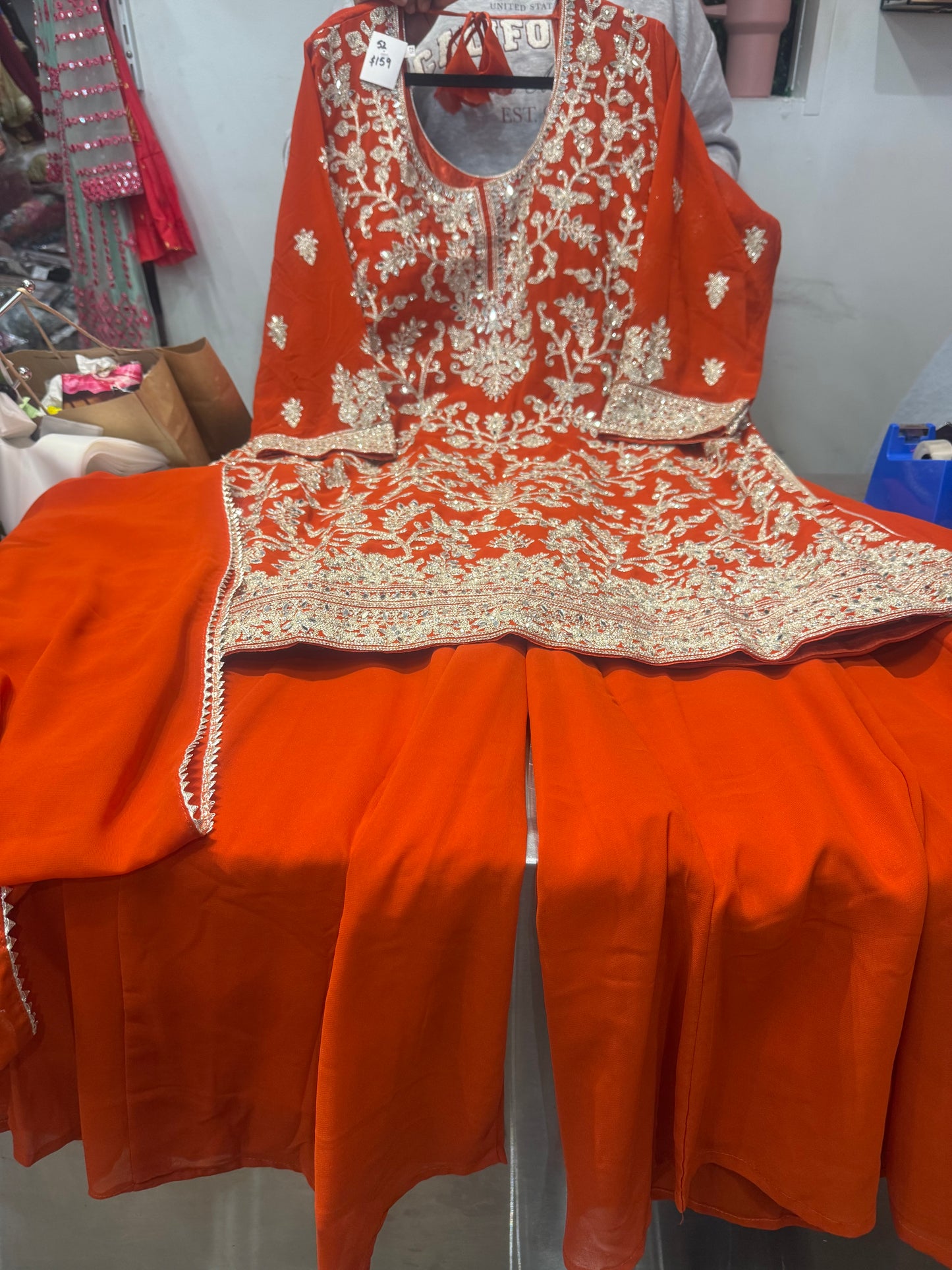 Beautiful designer plazo suit