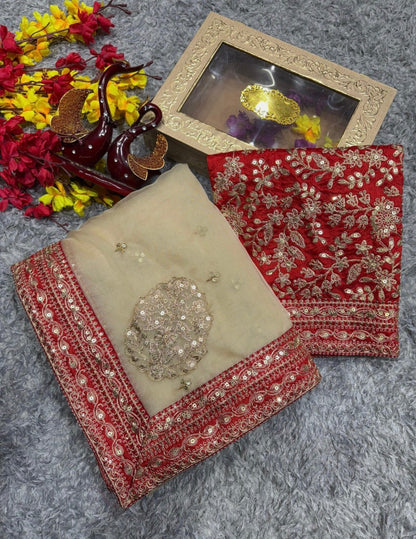 Beautiful designer organza silk saree
