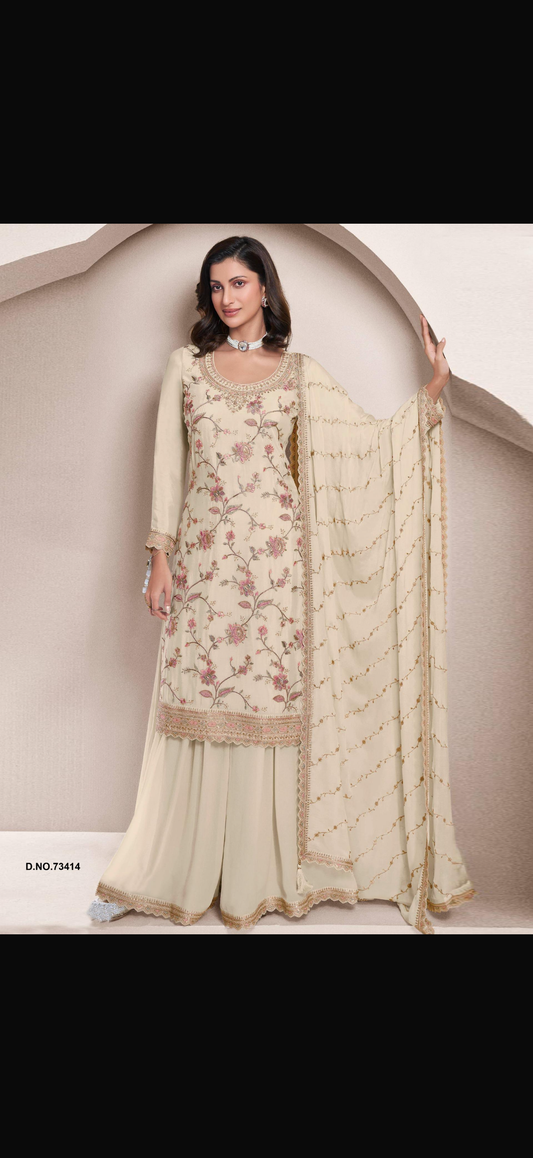 Beautiful designer plazo suit