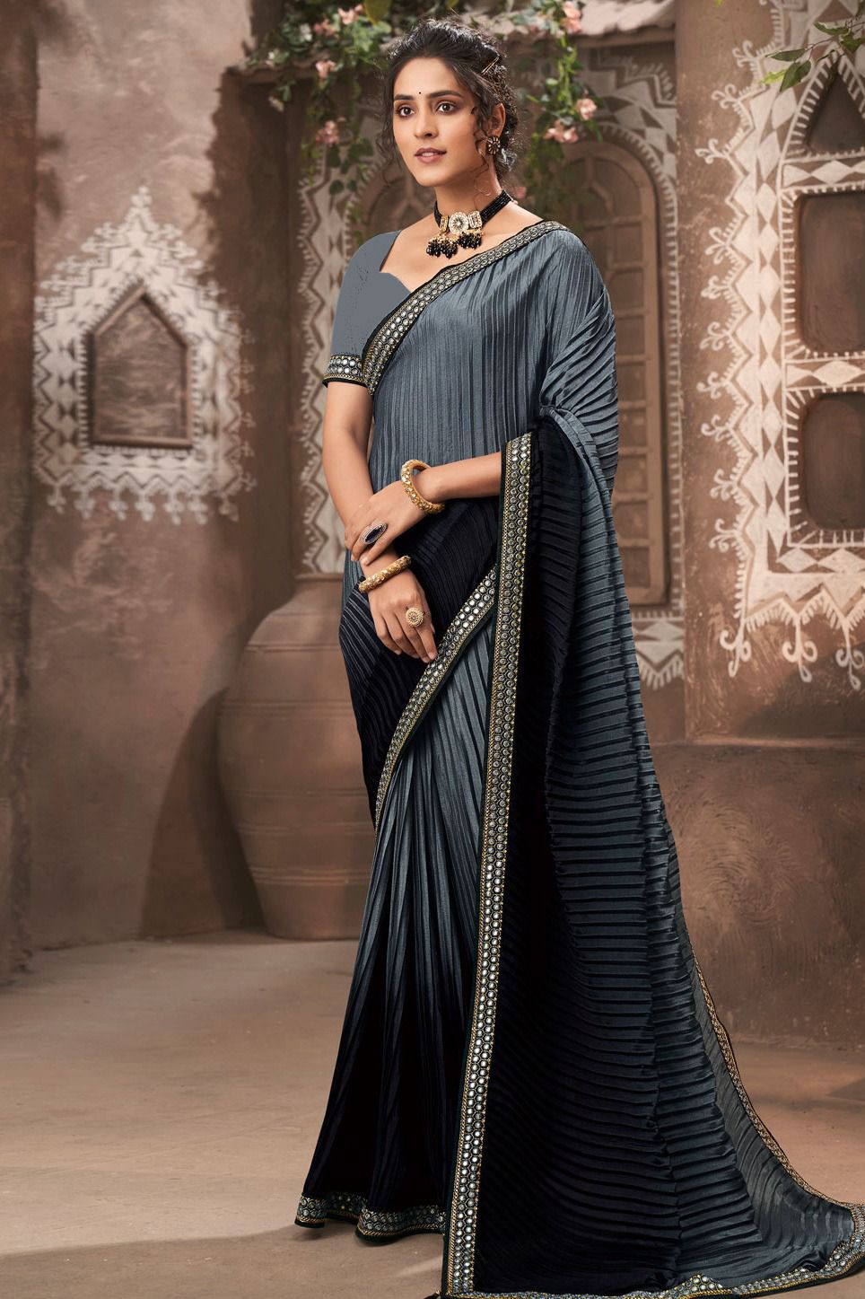 Beautiful designer silk saree