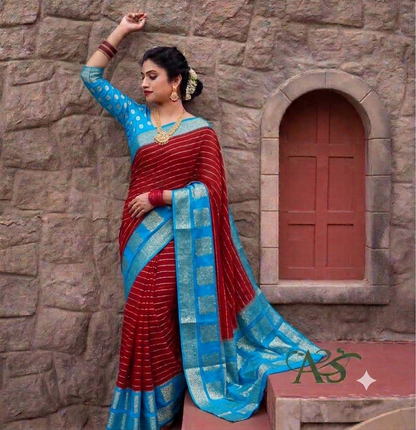 Beautiful designer geogrette saree