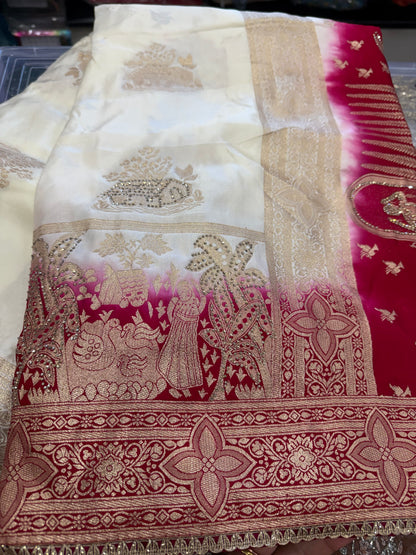 Beautiful designer pure silk saree