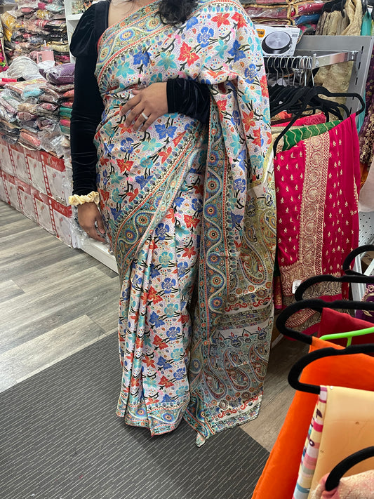 Beautiful designer floral saree