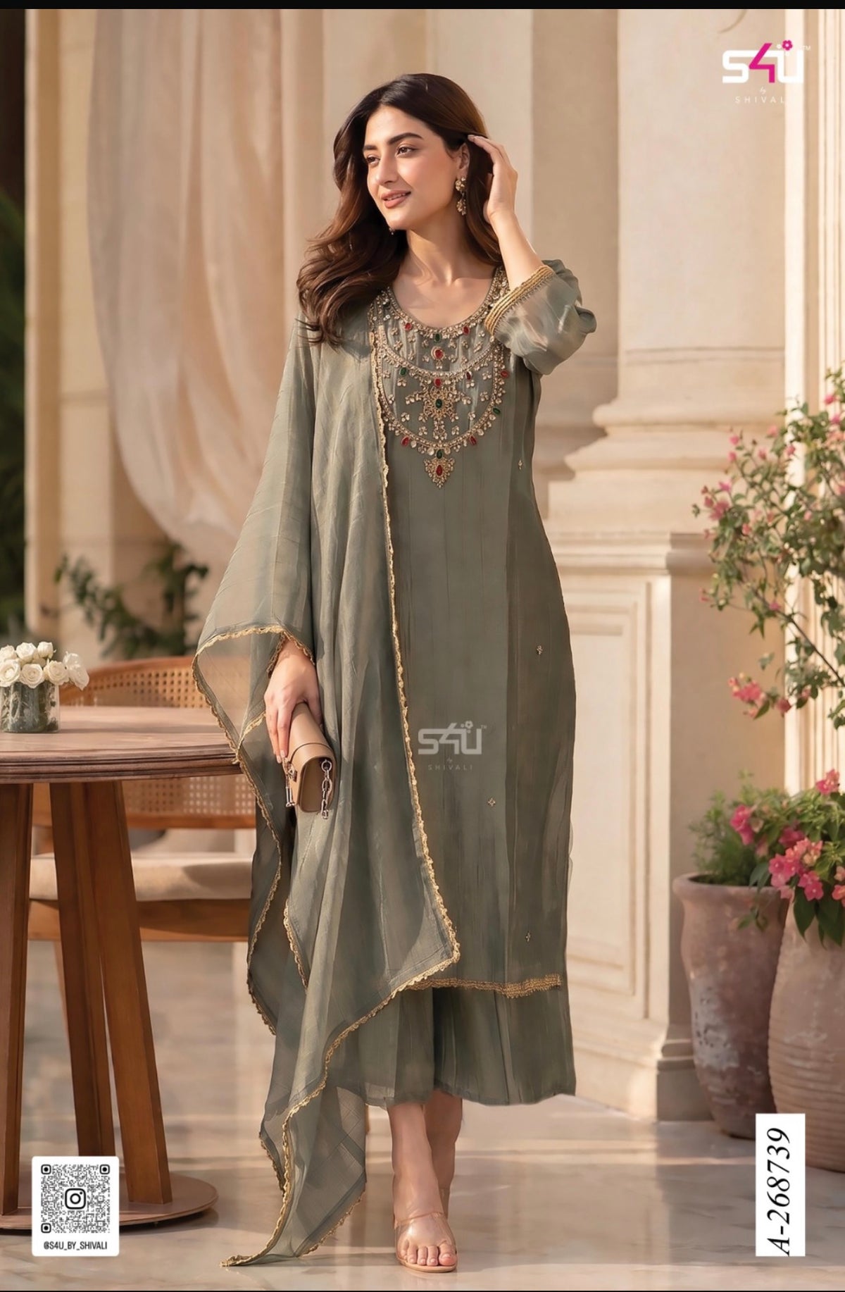 Beautiful designer plazo suit