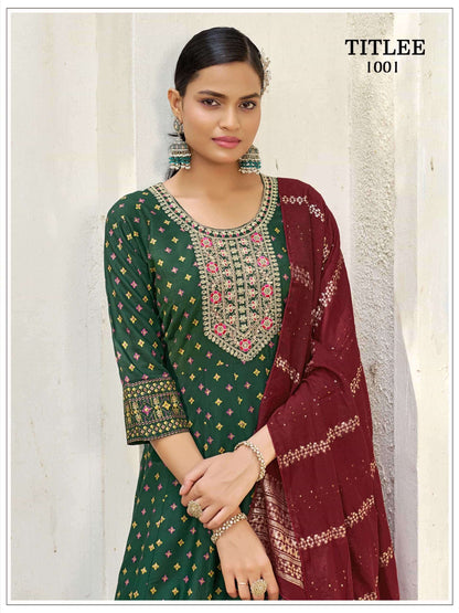 Beautiful designer Readymade Anarkali 3 Piece Suit