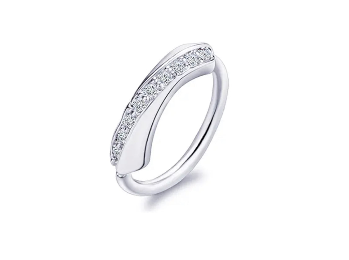 Beautiful designer American diamond stone nose ring