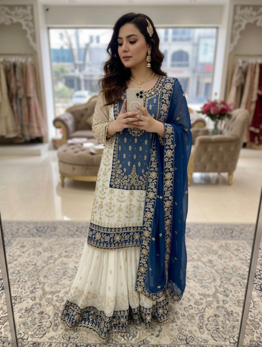 Beautiful designer sharara suit