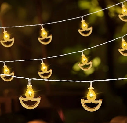 Beautiful 10 LED Diwali Diyas String Lights