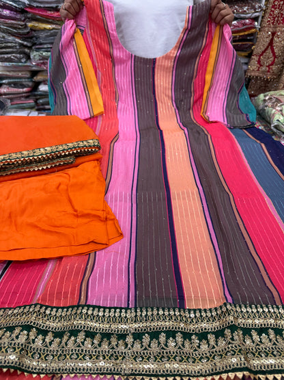 Beautiful designer Pakistani plazo suit