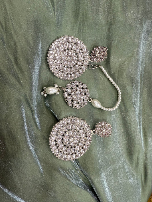 Beautiful designer earrings bindi/tikka