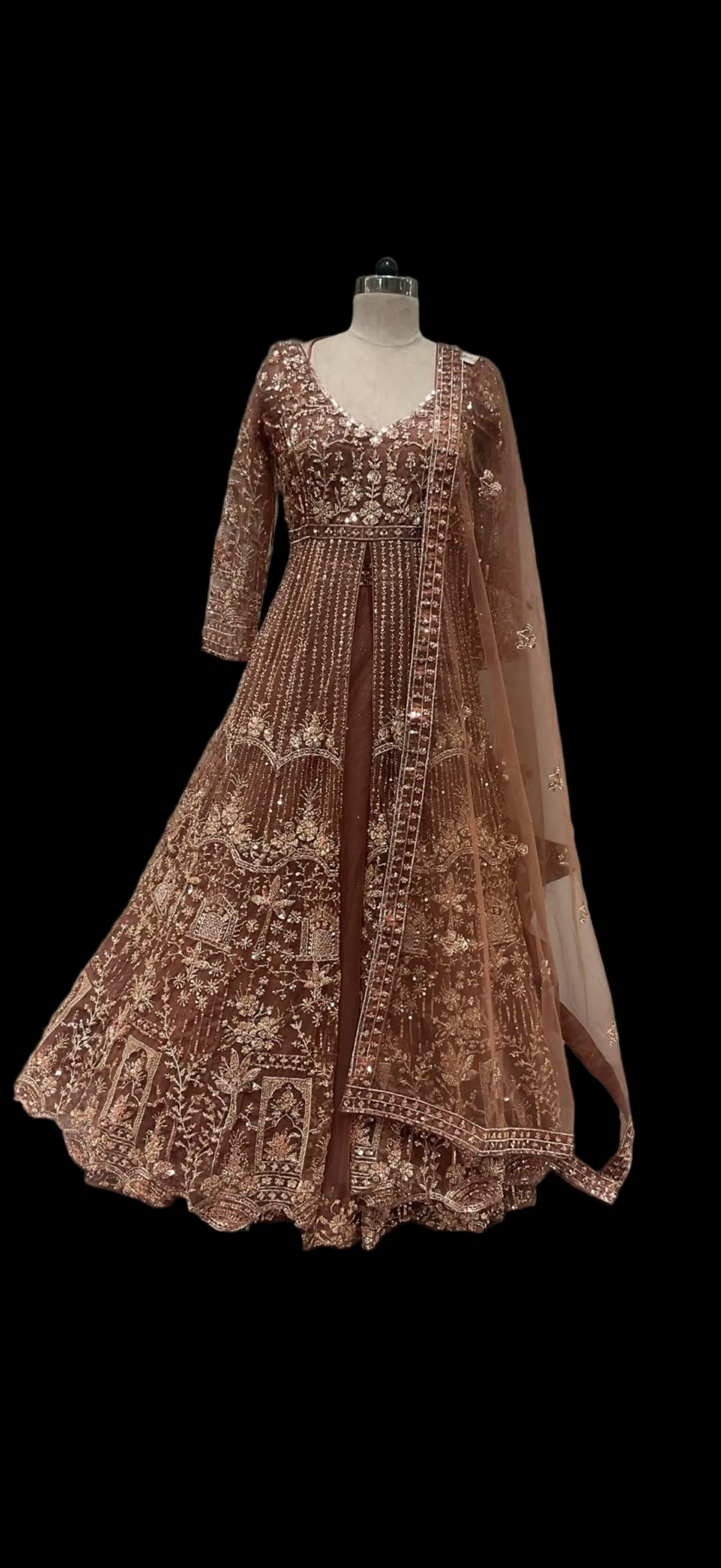 Beautiful designer long top lengha