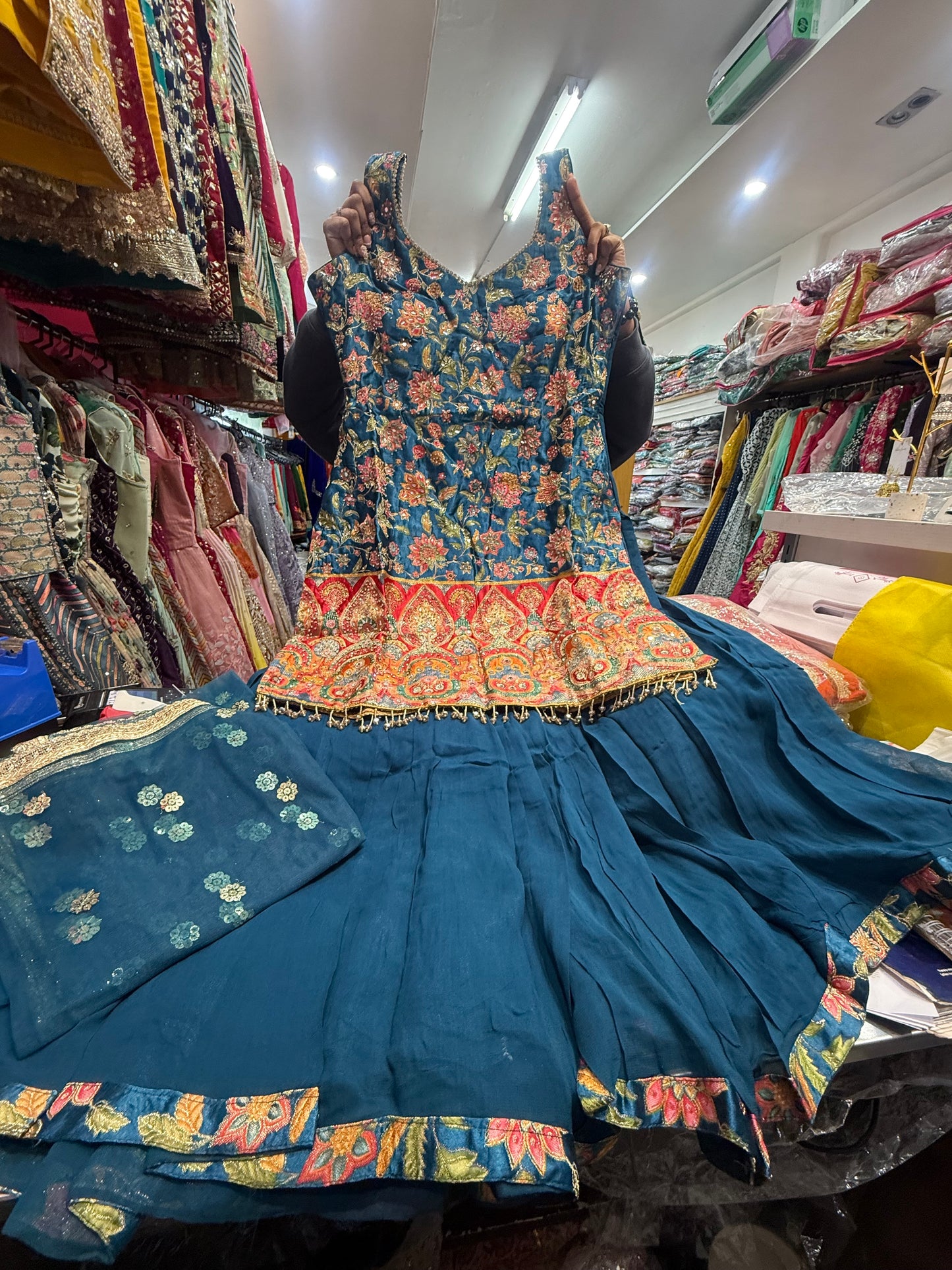 Beautiful designer plazo suit