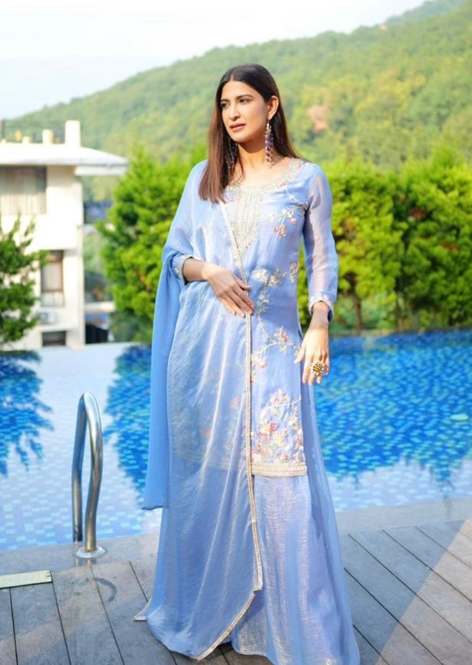 Beautiful designer plazo suit