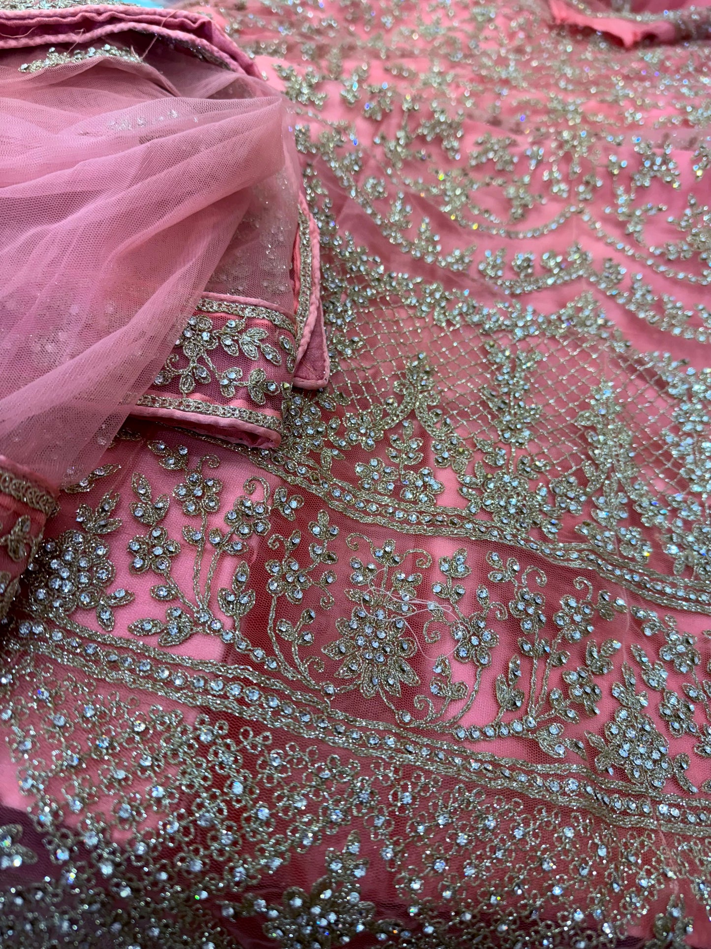Beautiful designer semi stitch  lengha