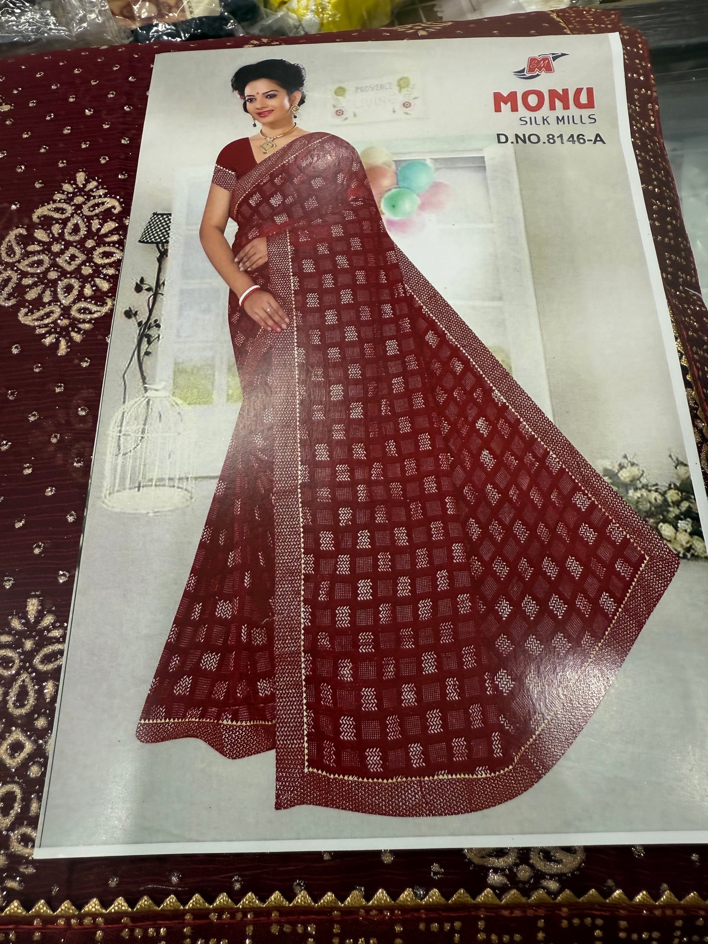 Beautiful designer geogrette saree
