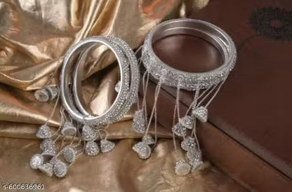 Beautiful designer bangles set with hangings