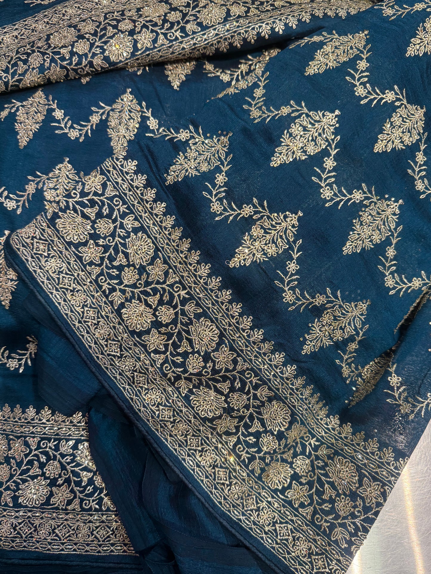 Beautiful designer fully embroidery saree