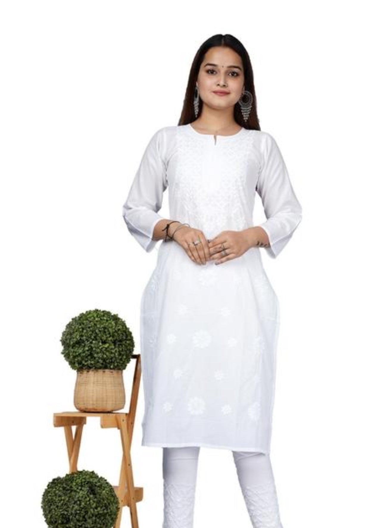 Beautiful designer lucknowi embroidery Kurti