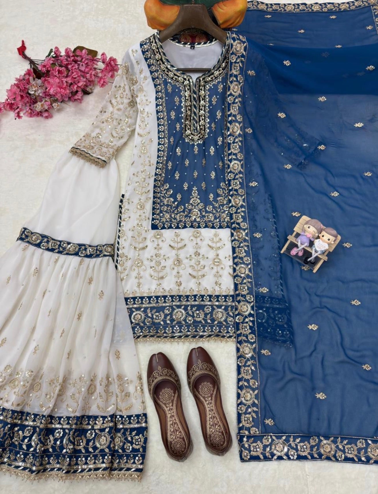 Beautiful designer sharara suit