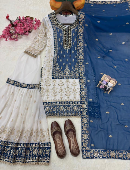 Beautiful designer sharara suit